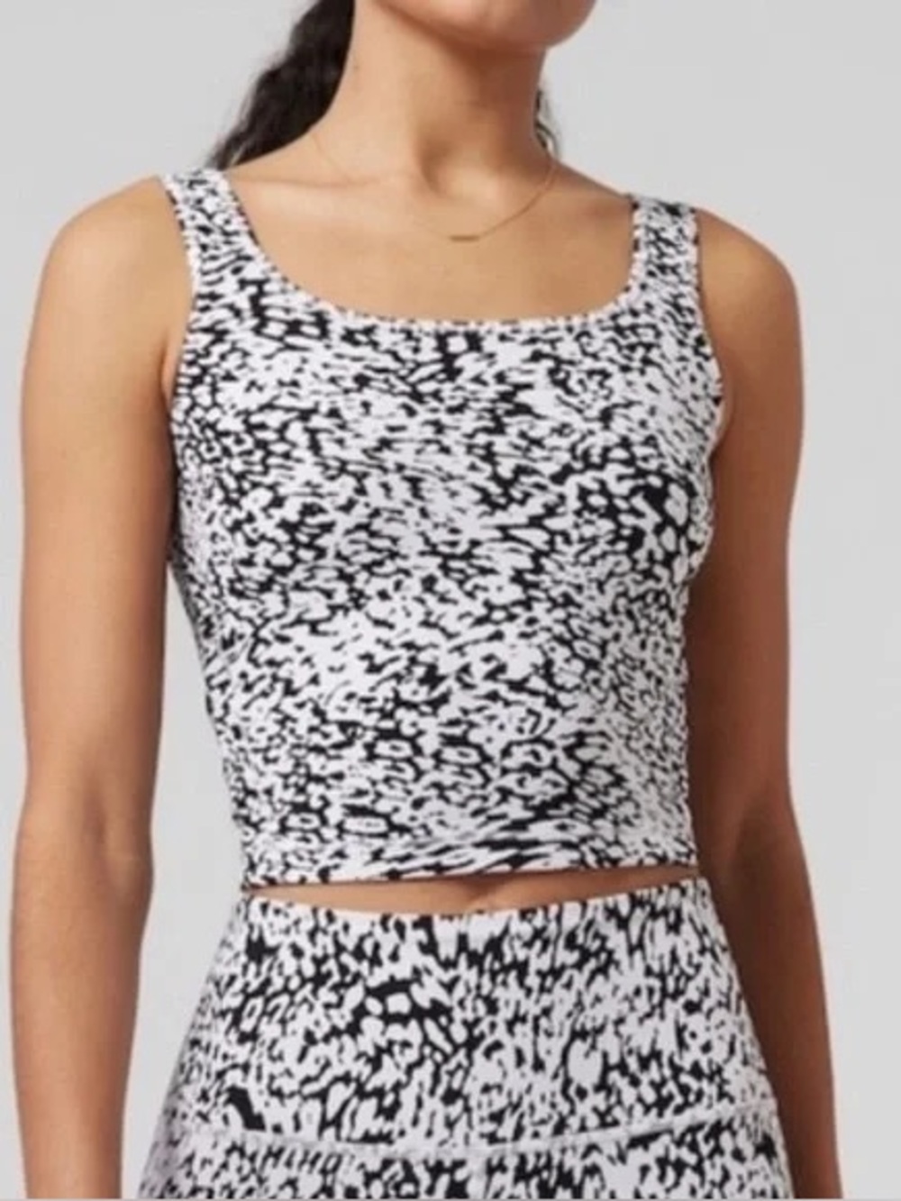 Athleta Shanti Square Neck Crop Printed Tank